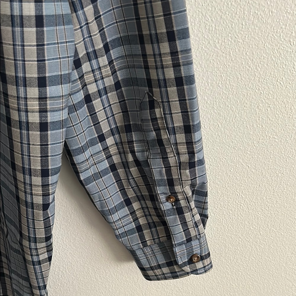 Pendleton Blue/Gray Virgin Wool Plaid Classic But… - image 6